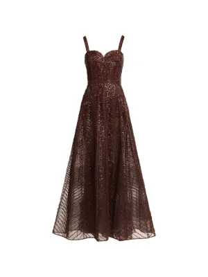 Elie Saab bead-embroidered midi dress