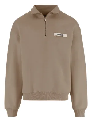 Jacquemus the Gros Grain zipped-rollneck sweatshirt