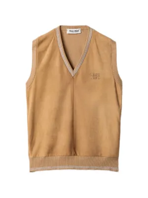 Miu Miu V-neck ribbed-knit vest