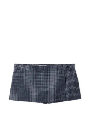 Miu Miu mini check-pattern skort