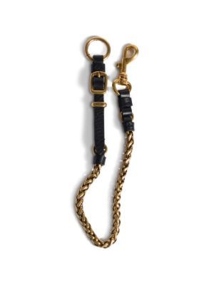 Miu Miu metal and leather key ring trick