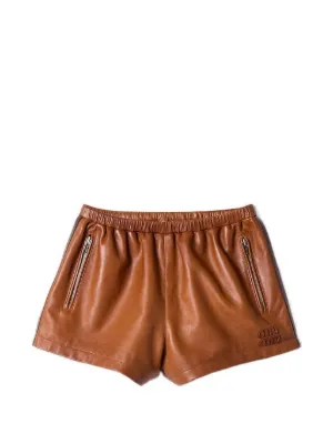 Miu Miu nappa leather shorts