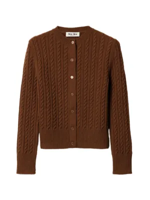 Miu Miu cable-knit cashmere cardigan