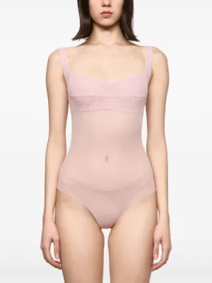 Atu Body Couture square-neck zip-fastening bodysuit