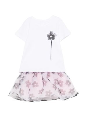 Marc Jacobs Kids flower skirt set