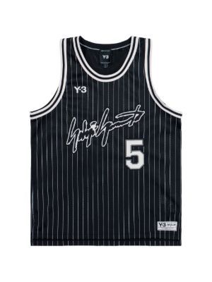 Y-3 striped sleeveless basketball jersey