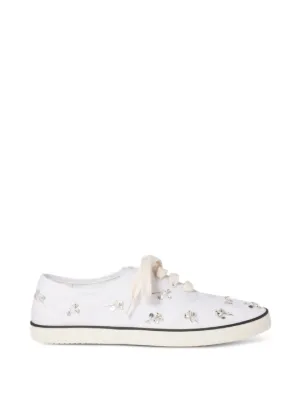 Miu Miu embroidered drill sneakers