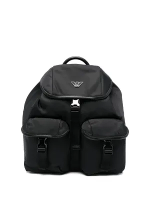 Emporio Armani flap buckle backpack