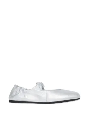 Miu Miu Ruches leather ballet flats