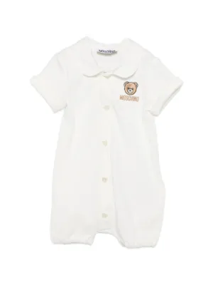 Moschino Kids embroidered ribbed babywear shorties 