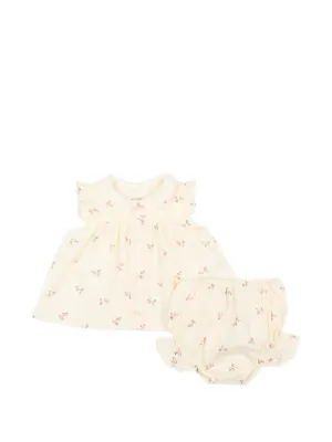 Petit Bateau ruffled floral shorts set 