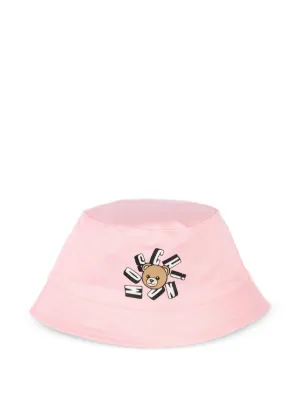 Moschino Kids teddy-print bucket hat