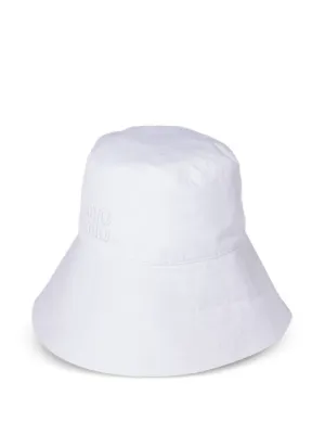 Miu Miu wide-brimmed poplin bucket hat