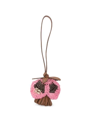 Miu Miu leather and raffia-effect yarn trick