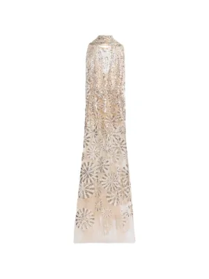 Elie Saab sequin-embroidered halterneck maxi dress