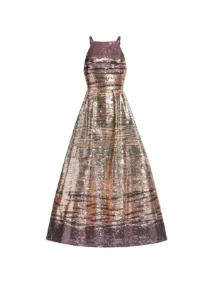 Elie Saab Sequin-Embroidered sleeveless maxi dress