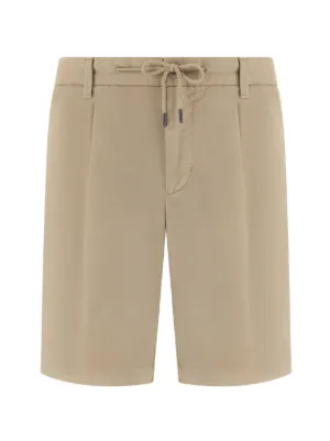 Boggi Milano drawstring pleated shorts