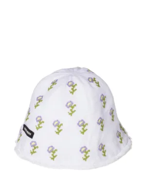 Miu Miu embroidered beanie cap