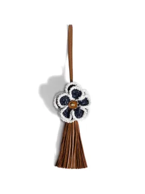Miu Miu leather and raffia-effect yarn trick