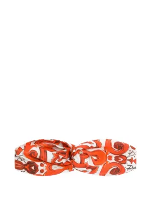 Dolce & Gabbana Kids Majolica-print twist-detail headband
