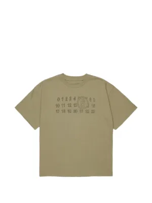 MM6 Maison Margiela Kids logo-print back-stitch T-shirt