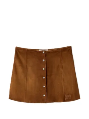 Miu Miu waxed suede miniskirt
