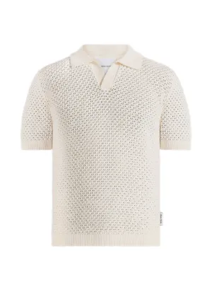 Mani&egrave;re De Voir Conrad open knit polo shirt