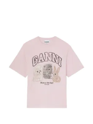 GANNI  T-shirt with animals