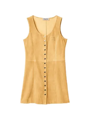 Miu Miu waxed suede dress
