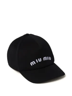 Miu Miu drill baseball cap