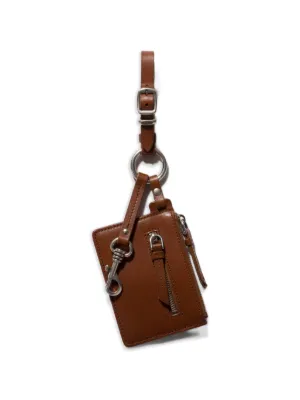 Miu Miu leather keyring charm