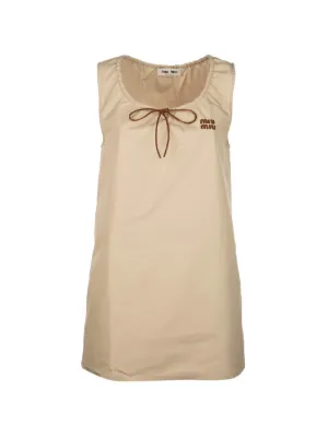 Miu Miu logo-detail mini dress