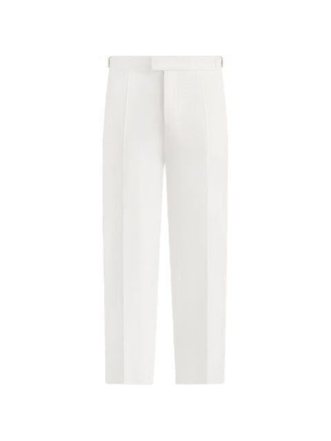 Mani&egrave;re De Voir Hubert in off-white slim-fit tailored trousers