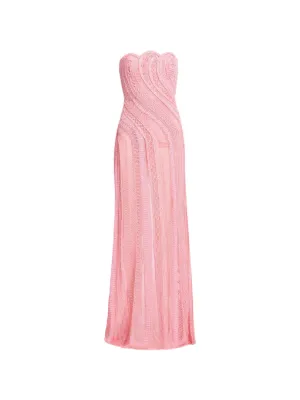 Elie Saab bead-embroidered strapless maxi  dress