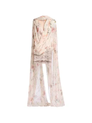 Elie Saab floral-print silk mini dress
