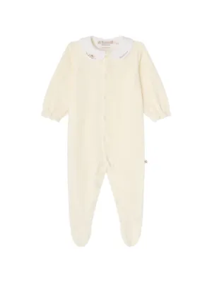Bonpoint embroidered-collar pajamas