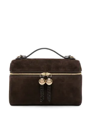 Tory Burch Romy logo-plaque suede tote bag