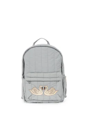 Konges Sløjd Juno swan-embroidered quilted backpack