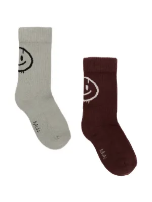 Molo Norman smiley-print socks (set of two)