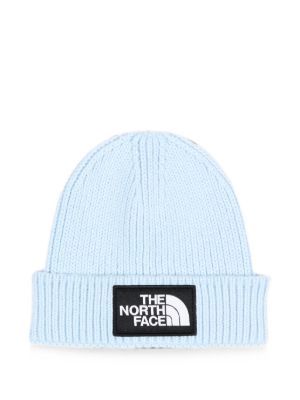 The North Face Kids logo-patch ribbed-knit beanie hat